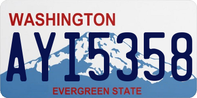 WA license plate AYI5358
