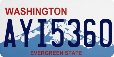 WA license plate AYI5360