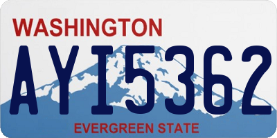 WA license plate AYI5362