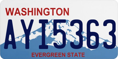 WA license plate AYI5363