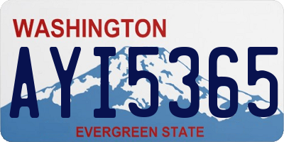 WA license plate AYI5365