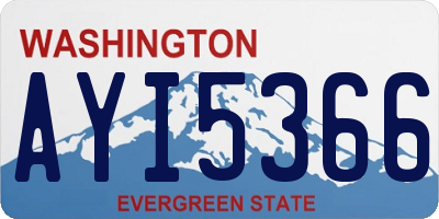 WA license plate AYI5366