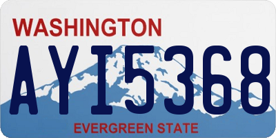 WA license plate AYI5368