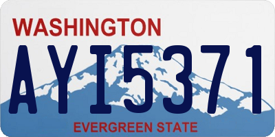 WA license plate AYI5371
