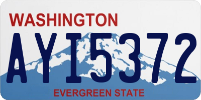 WA license plate AYI5372