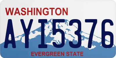 WA license plate AYI5376