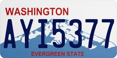 WA license plate AYI5377