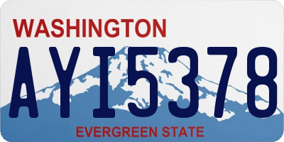 WA license plate AYI5378