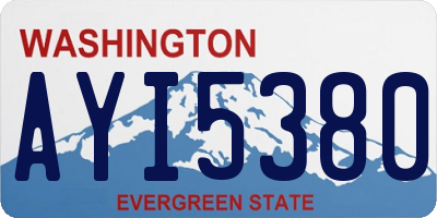 WA license plate AYI5380