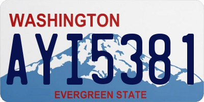WA license plate AYI5381