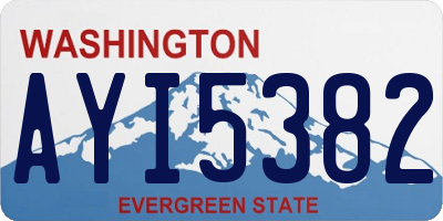 WA license plate AYI5382
