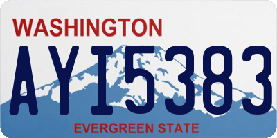 WA license plate AYI5383