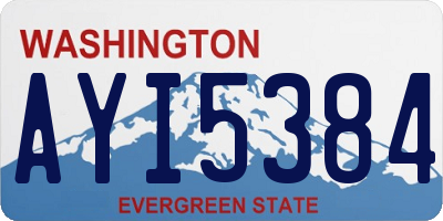 WA license plate AYI5384