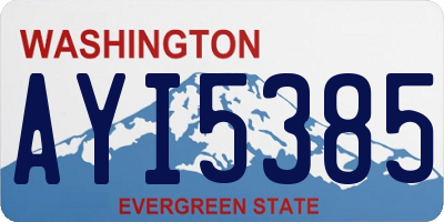 WA license plate AYI5385