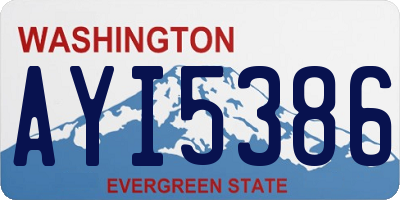 WA license plate AYI5386