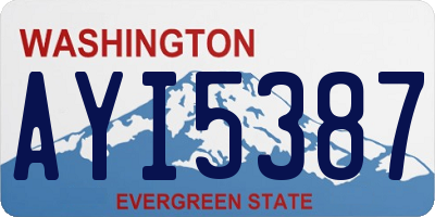 WA license plate AYI5387