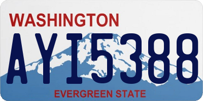 WA license plate AYI5388