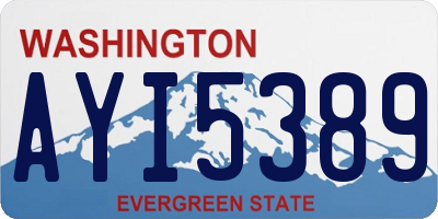 WA license plate AYI5389