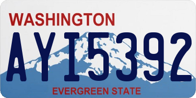 WA license plate AYI5392