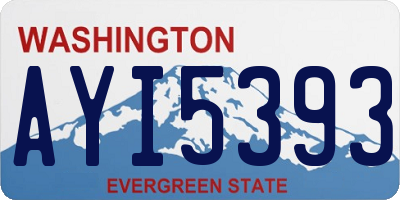 WA license plate AYI5393