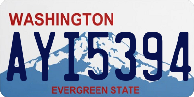 WA license plate AYI5394