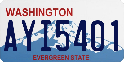 WA license plate AYI5401