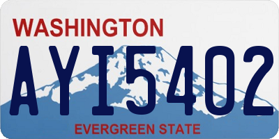 WA license plate AYI5402