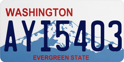 WA license plate AYI5403