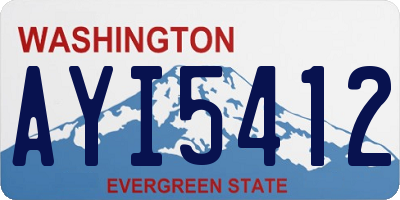 WA license plate AYI5412