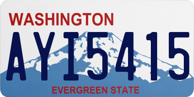 WA license plate AYI5415