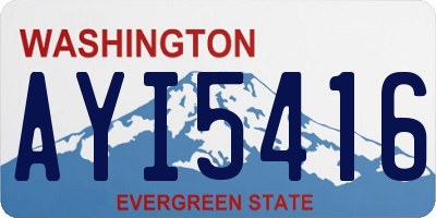 WA license plate AYI5416