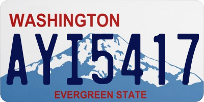 WA license plate AYI5417