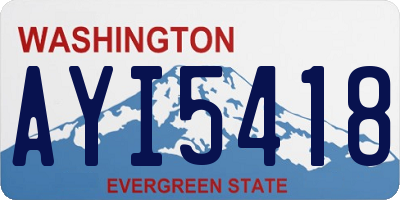 WA license plate AYI5418