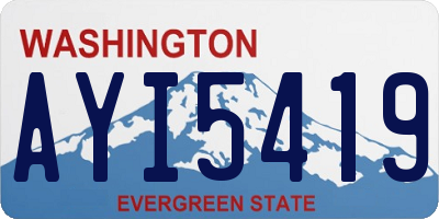 WA license plate AYI5419