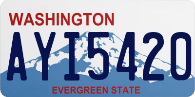WA license plate AYI5420