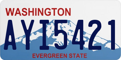 WA license plate AYI5421