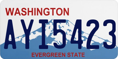 WA license plate AYI5423