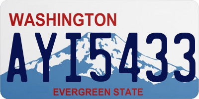 WA license plate AYI5433