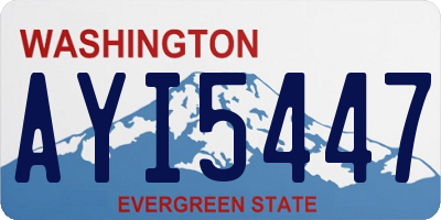 WA license plate AYI5447