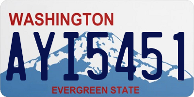 WA license plate AYI5451