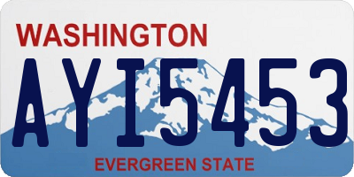 WA license plate AYI5453