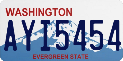 WA license plate AYI5454