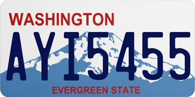 WA license plate AYI5455