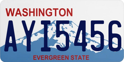 WA license plate AYI5456