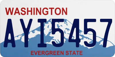 WA license plate AYI5457