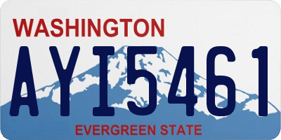 WA license plate AYI5461