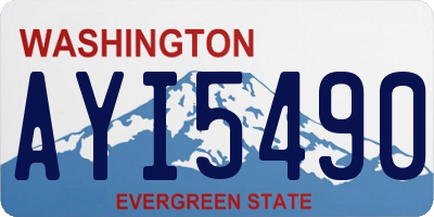 WA license plate AYI5490