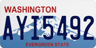 WA license plate AYI5492