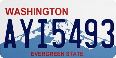 WA license plate AYI5493