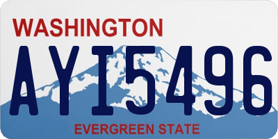 WA license plate AYI5496
